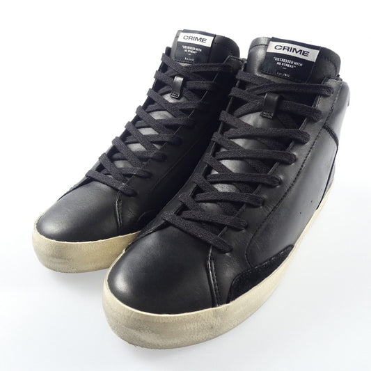 【中古】 DISTRESSED HIGH スニーカー 18070AA6.20 ブラック 26.5cm