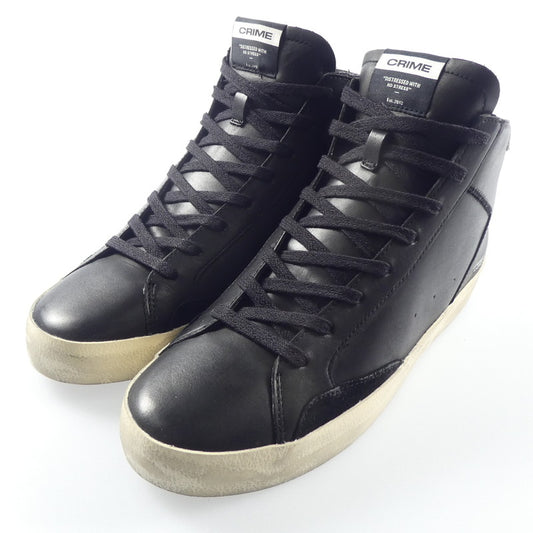 【中古】 DISTRESSED HIGH スニーカー 18070AA6.20 ブラック 26.5cm