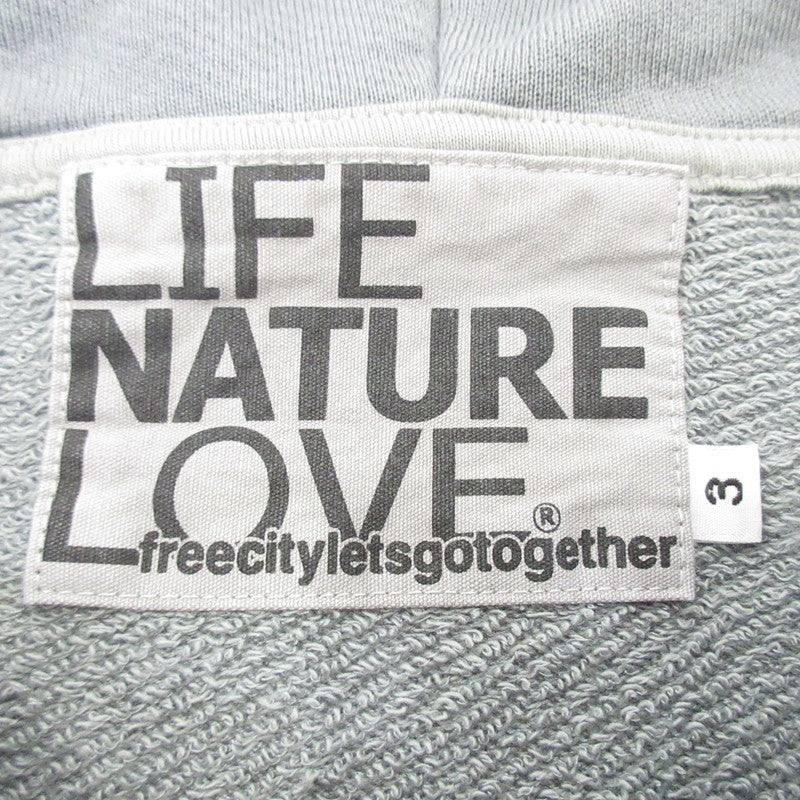 【中古】FREE CITY(聖林公司) | フリーシティ SUPERFLUFF LUX ZIP HOODIE パーカー グレー サイズ：3