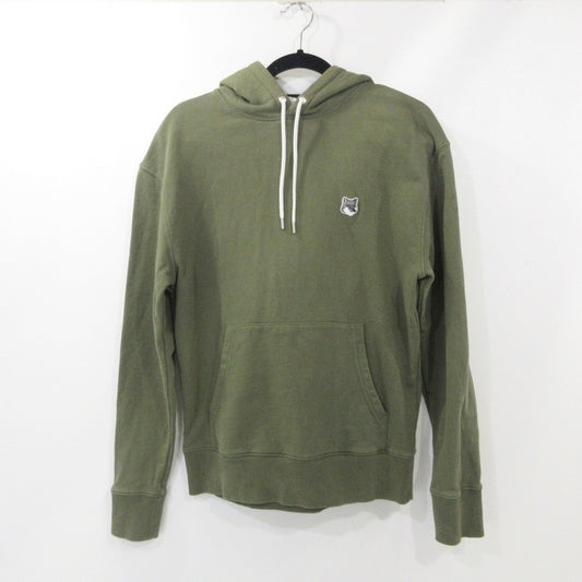 【中古】MAISON KITSUNE | メゾンキツネ GREY FOX HEAD PATCH CLASSIC HOODIE パーカー JM00312KM0001 グリーン サイズ：M