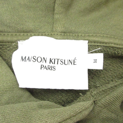 【中古】MAISON KITSUNE | メゾンキツネ GREY FOX HEAD PATCH CLASSIC HOODIE パーカー JM00312KM0001 グリーン サイズ：M