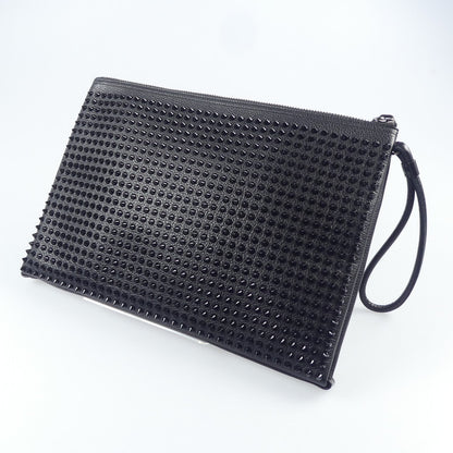 【中古】Christian Louboutin | クリスチャンルブタン KALOUPOUCH CALF EMPIRE/SPIKES クラッチバッグ 1195035 ブラック
