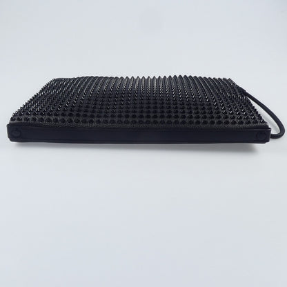 【中古】Christian Louboutin | クリスチャンルブタン KALOUPOUCH CALF EMPIRE/SPIKES クラッチバッグ 1195035 ブラック
