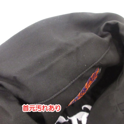 【中古】APHRODITE GANG | アプロディーテギャングアフロディーテギャング LOGO L/S OPEN COLLAR SHIRT 半袖シャツ ブラック サイズ：L