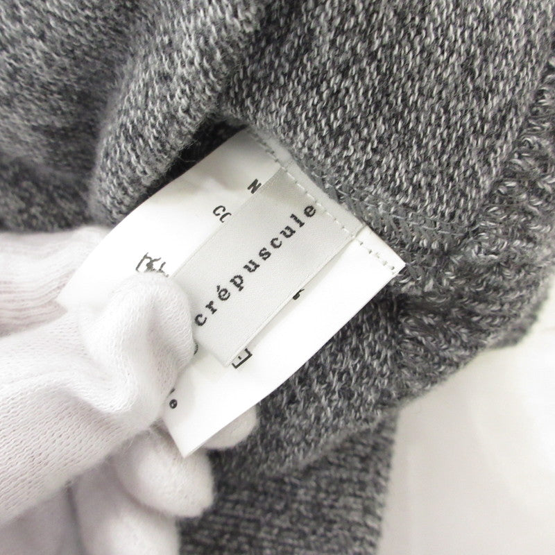 【中古】crepuscule | クレプスキュール Moss Stitch V-neck Cardigan カーディガン 2403-033 グレー サイズ：2