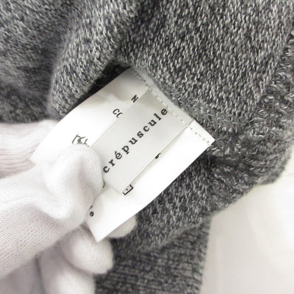 【中古】crepuscule | クレプスキュール Moss Stitch V-neck Cardigan カーディガン 2403-033 グレー サイズ：2