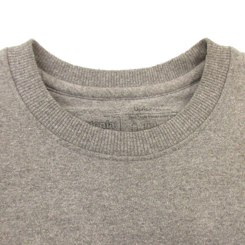 【中古】patagonia | パタゴニア SHOP STICKER PATCH UPRISAL CREW SWEATSHIRT スウェット 39541 グレー サイズ：XS