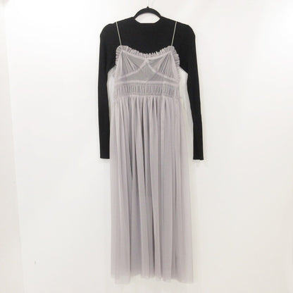 【中古】Lily Brown | リリーブラウン ニットビスチェドッキングワンピース ワンピース LWFO241108 2024S/S サイズ：F ブラック