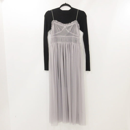 【中古】Lily Brown | リリーブラウン ニットビスチェドッキングワンピース ワンピース LWFO241108 2024S/S サイズ：F ブラック
