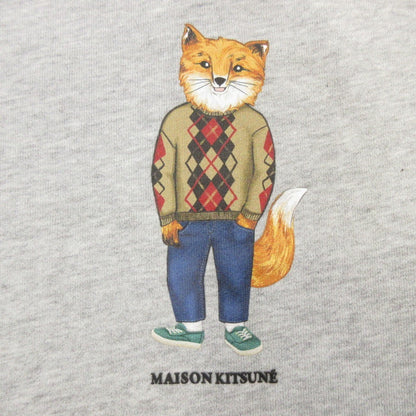 【中古】MAISON KITSUNE | メゾンキツネ Dressed Fox Regular Hoodie パーカー LM00304KM0001 グレー サイズ：S