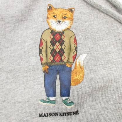 【中古】MAISON KITSUNE | メゾンキツネ Dressed Fox Regular Hoodie パーカー LM00304KM0001 グレー サイズ：M