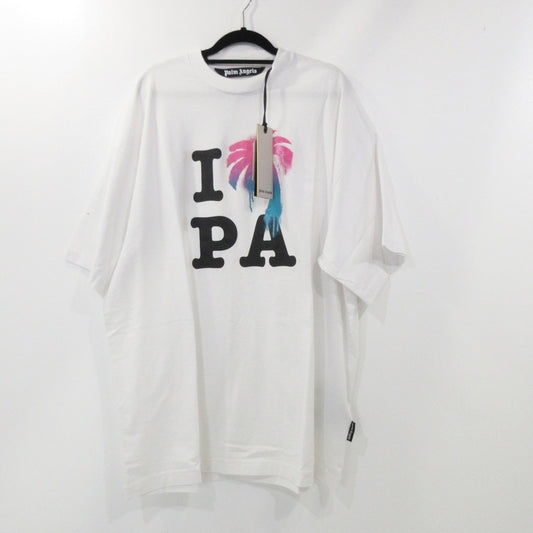 【中古】Palm Angels | パームエンジェルス I Love Pa Classic Tee 半袖Ｔシャツ PMAA066S23JER002 ホワイト サイズ：L
