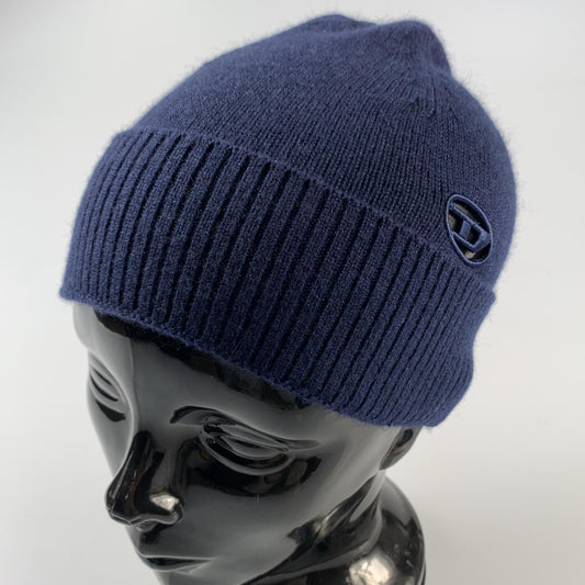【中古】DIESEL | ディーゼル K-REV ニットキャップ A133190GEAY ネイビー