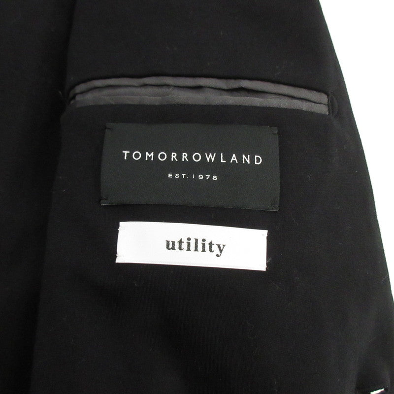 【中古】TOMORROWLAND | トゥモローランド ストレッチポンチシングルブレステッド2Bジャケット テーラードジャケット 61-07-31-07501 ブラック サイズ：44