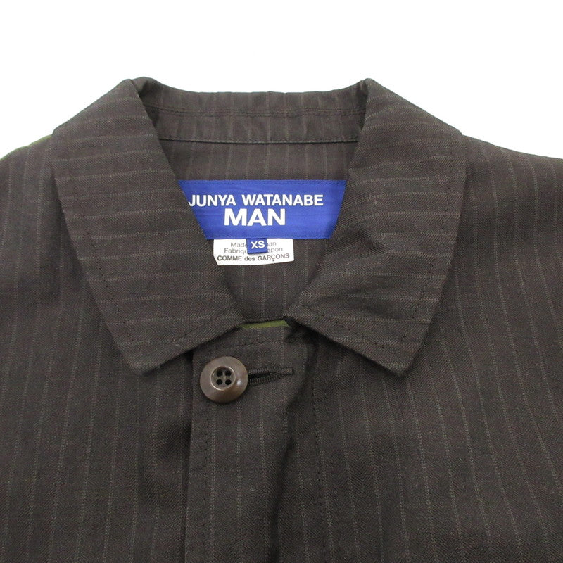 【中古】JUNYA WATANABE COMME des GARCONS MAN | ジュンヤワタナベコムデギャルソンマン 切替エステルラミージャケット その他アウター WI-J004 ブラウン サイズ：XS