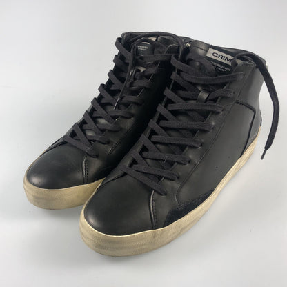 【中古】 DISTRESSED HIGH スニーカー 18070AA6.20 ブラック 27.5cm