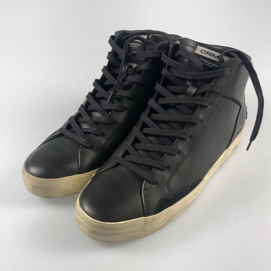 【中古】 DISTRESSED HIGH スニーカー 18070AA6.20 ブラック 27.5cm