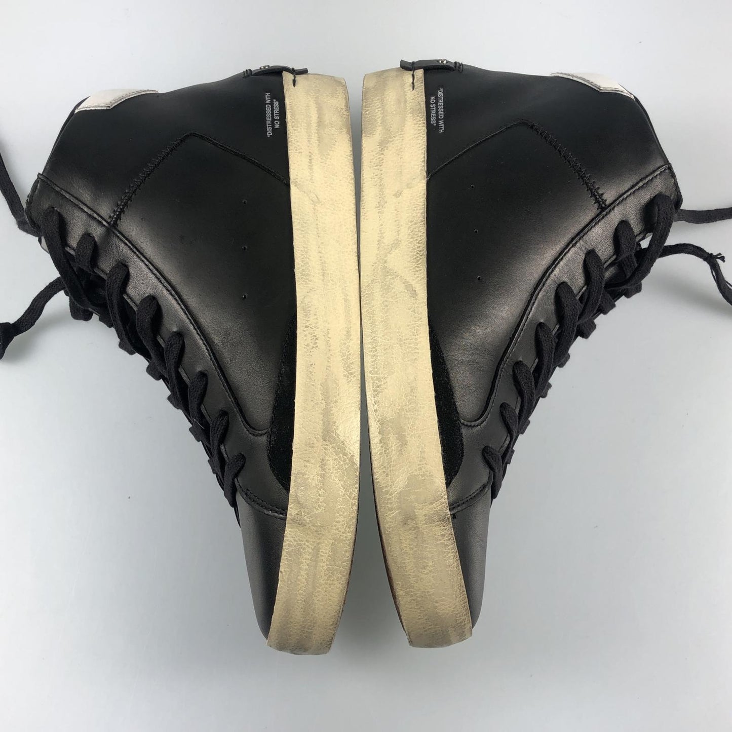 【中古】 DISTRESSED HIGH スニーカー 18070AA6.20 ブラック 27.5cm
