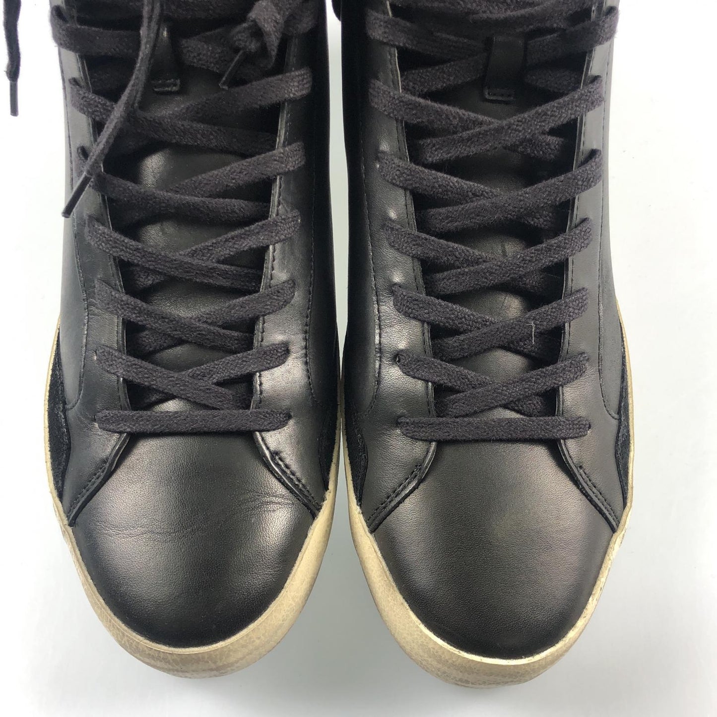 【中古】 DISTRESSED HIGH スニーカー 18070AA6.20 ブラック 27.5cm