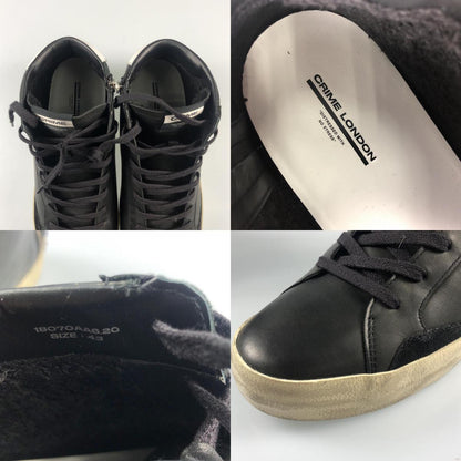 【中古】 DISTRESSED HIGH スニーカー 18070AA6.20 ブラック 27.5cm