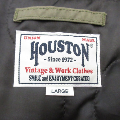 【中古】HOUSTON | ヒューストン ミリタリージャケット 51308 カーキ サイズ：L