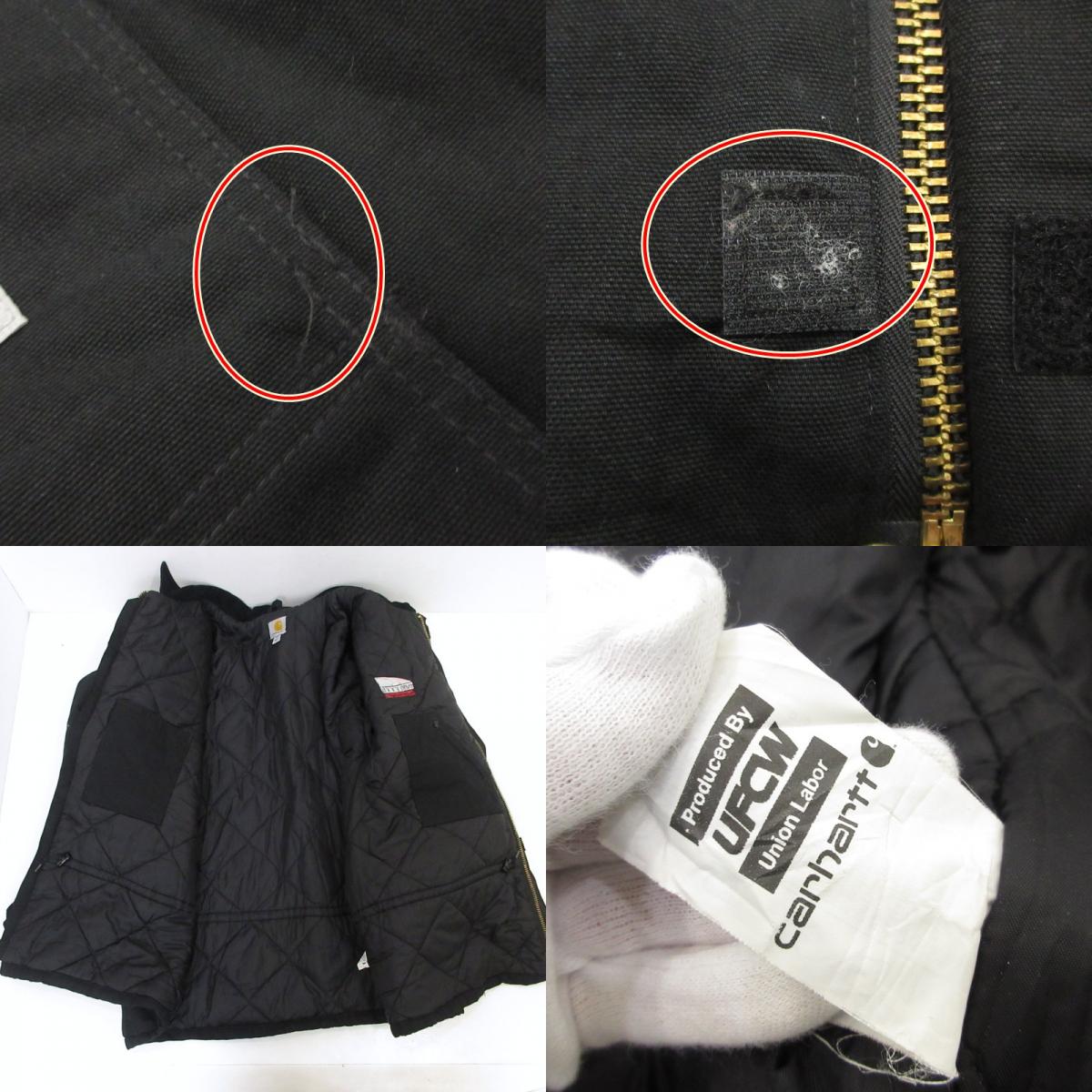 【中古】Carhartt | カーハート DUCK TRADITIONAL COAT 中綿ジャケット C003 BLK NETTTSワッペン ブラック