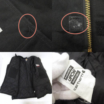 【中古】Carhartt | カーハート DUCK TRADITIONAL COAT 中綿ジャケット C003 BLK NETTTSワッペン ブラック