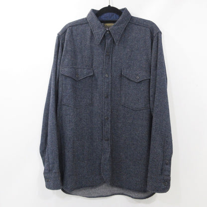 【中古】WARE HOUSE | ウェアハウス　ウエアハウス CLASSICS WOOL SHIRTS 長袖シャツ ネイビー サイズ：42