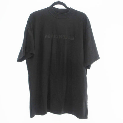 【中古】BALENCIAGA | バレンシアガ インサイドアウトロゴ 半袖Ｔシャツ 720198 TNVR5 国内正規品 ブラック サイズ：L