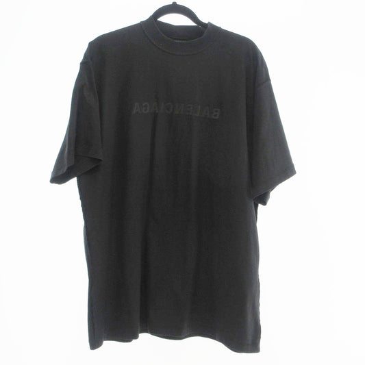 【中古】BALENCIAGA | バレンシアガ インサイドアウトロゴ 半袖Ｔシャツ 720198 TNVR5 国内正規品 ブラック サイズ：L