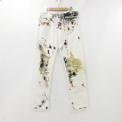 【中古】OFF-WHITE | オフホワイト PAINT SPLASH JEANS デニムパンツ OMYA011F19D08024 サイズ:W:32CM ホワイト