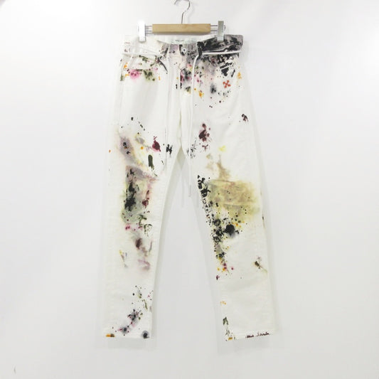 【中古】OFF-WHITE | オフホワイト PAINT SPLASH JEANS デニムパンツ OMYA011F19D08024 サイズ:W:32CM ホワイト