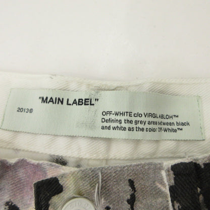 【中古】OFF-WHITE | オフホワイト PAINT SPLASH JEANS デニムパンツ OMYA011F19D08024 サイズ:W:32CM ホワイト
