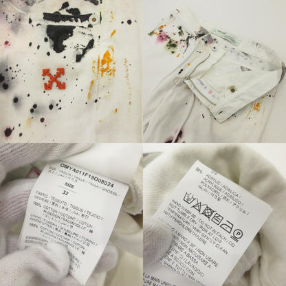 【中古】OFF-WHITE | オフホワイト PAINT SPLASH JEANS デニムパンツ OMYA011F19D08024 サイズ:W:32CM ホワイト