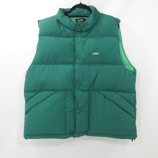 【中古】X-LARGE | エクストララージ DOWN VEST ダウンベスト 101234021010 グリーン サイズ：XL