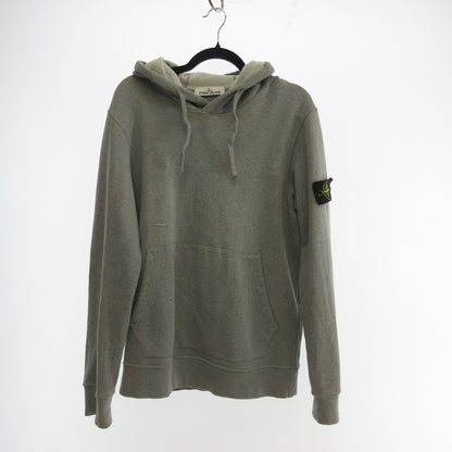 【中古】STONE ISLAND | ストーンアイランド LOGO PATCH HOODIE パーカー 751564120 国内正規品 2021A/W グレー サイズ：M