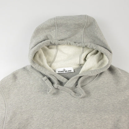 【中古】STONE ISLAND | ストーンアイランド LOGO PATCH HOODIE パーカー 751564120 国内正規品 2021A/W グレー サイズ：M