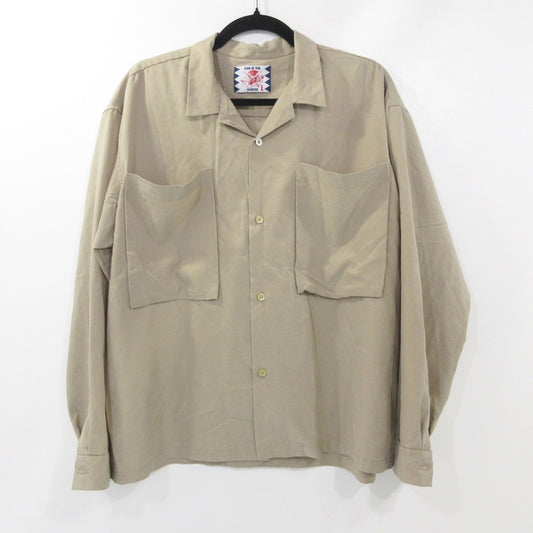 【中古】SON OF THE CHEESE | サノバチーズ BOX POCKET L/S 半袖シャツ SC2110-SH01 ベージュ サイズ：L