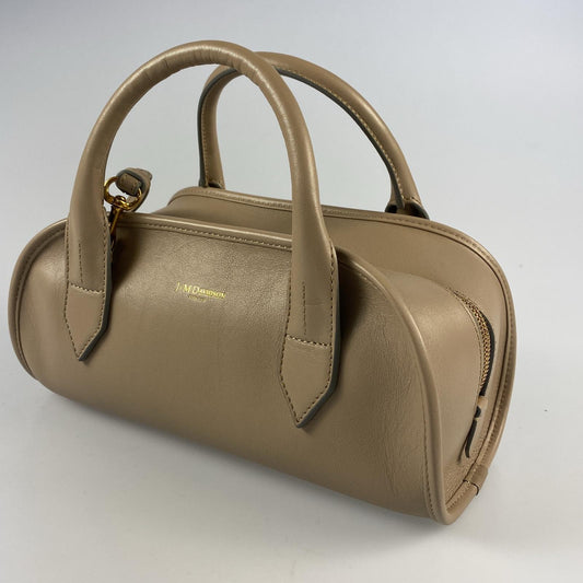 【中古】J&M Davidson | ジェイアンドエムデヴィッドソン MINI BUREAU BAG ハンドバッグ ベージュ