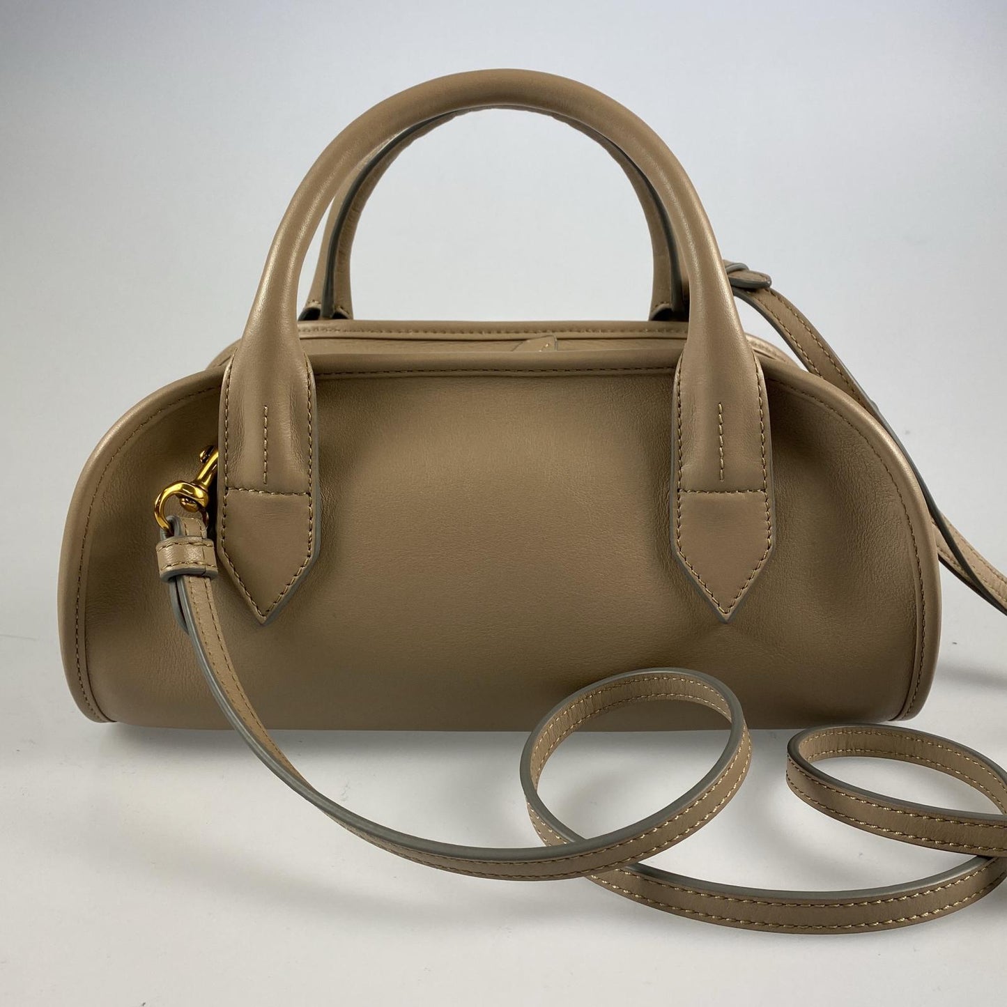 【中古】J&M Davidson | ジェイアンドエムデヴィッドソン MINI BUREAU BAG ハンドバッグ ベージュ