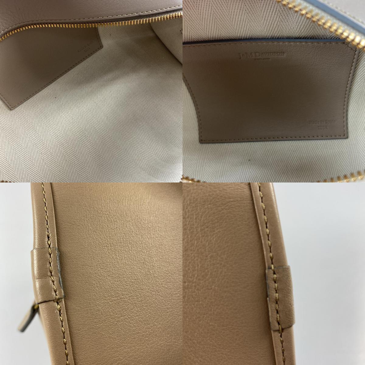 【中古】J&M Davidson | ジェイアンドエムデヴィッドソン MINI BUREAU BAG ハンドバッグ ベージュ