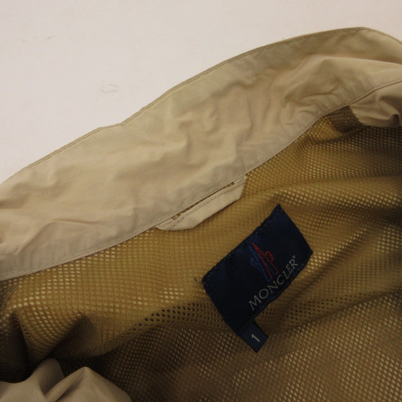 【中古】MONCLER | モンクレール ナイロンジャケット 並行品 青タグ ベージュ サイズ：1