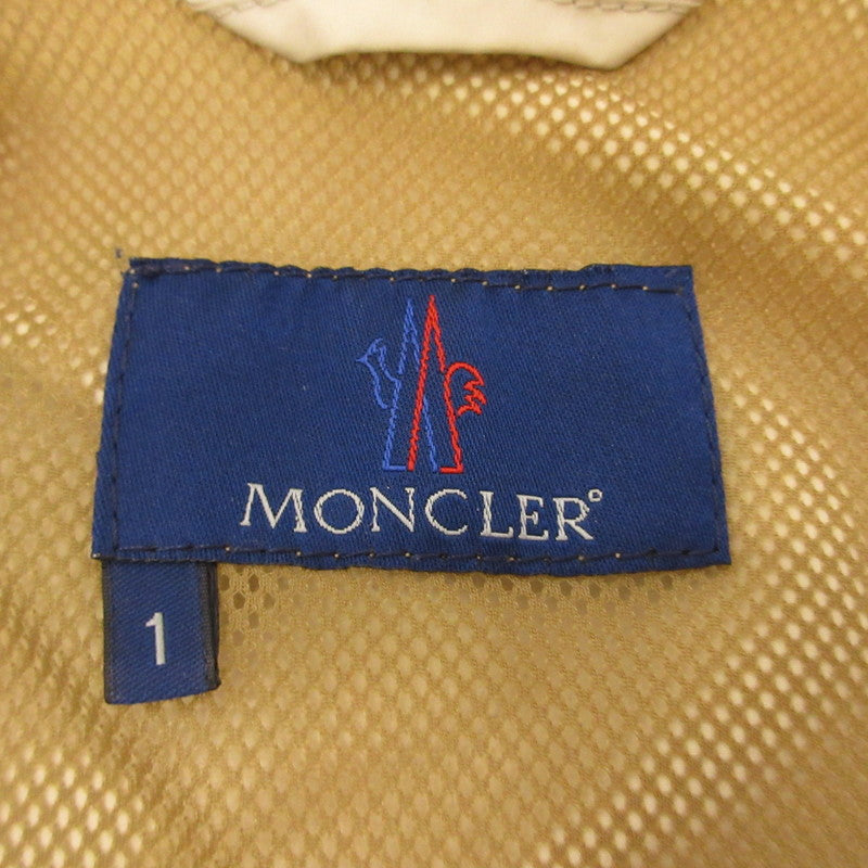 【中古】MONCLER | モンクレール ナイロンジャケット 並行品 青タグ ベージュ サイズ：1