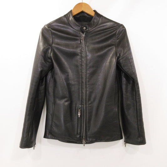 【中古】CHROME HEARTS | クロムハーツ RACING2 レザー 2225-304-6062 国内正規品 ブラック サイズ：M