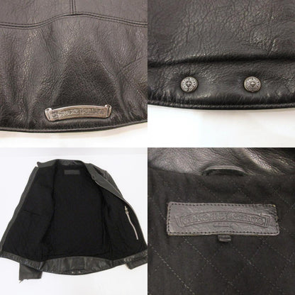 【中古】CHROME HEARTS | クロムハーツ RACING2 レザー 2225-304-6062 国内正規品 ブラック サイズ：M