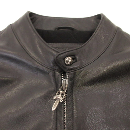 【中古】CHROME HEARTS | クロムハーツ RACING2 レザー 2225-304-6062 国内正規品 ブラック サイズ：M