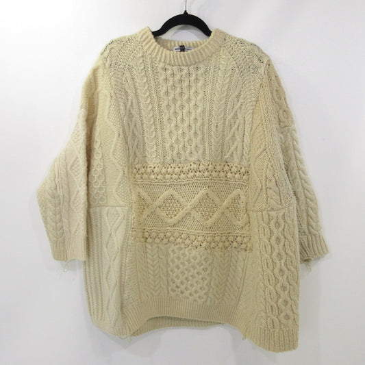 【中古】SUNNY SIDE UP | サニーサイドアップ REMAKE 15 KNIT セーター USED FABRIC使用 アイボリー サイズ：2