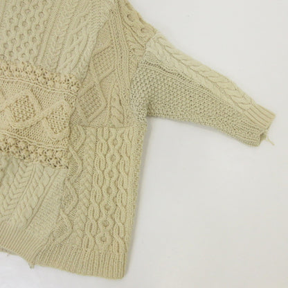 【中古】SUNNY SIDE UP | サニーサイドアップ REMAKE 15 KNIT セーター USED FABRIC使用 アイボリー サイズ：2