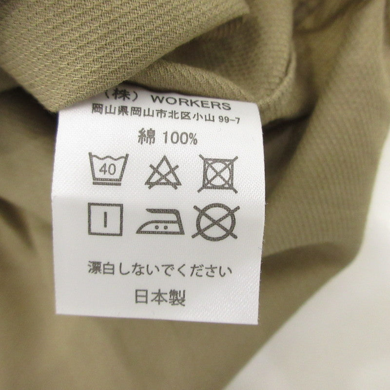 【中古】WORKERS | ワーカーズ Modified Wide Spread (Pique) 長袖シャツ ベージュ