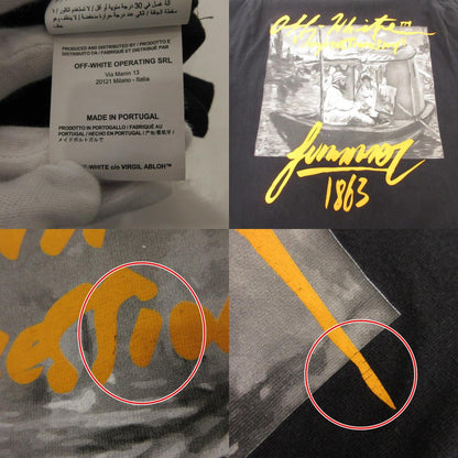 【中古】OFF-WHITE | オフホワイト SUMMER L/S TEE 長袖Ｔシャツ OMAB001R19185009 並行品 ブラック サイズ：XL